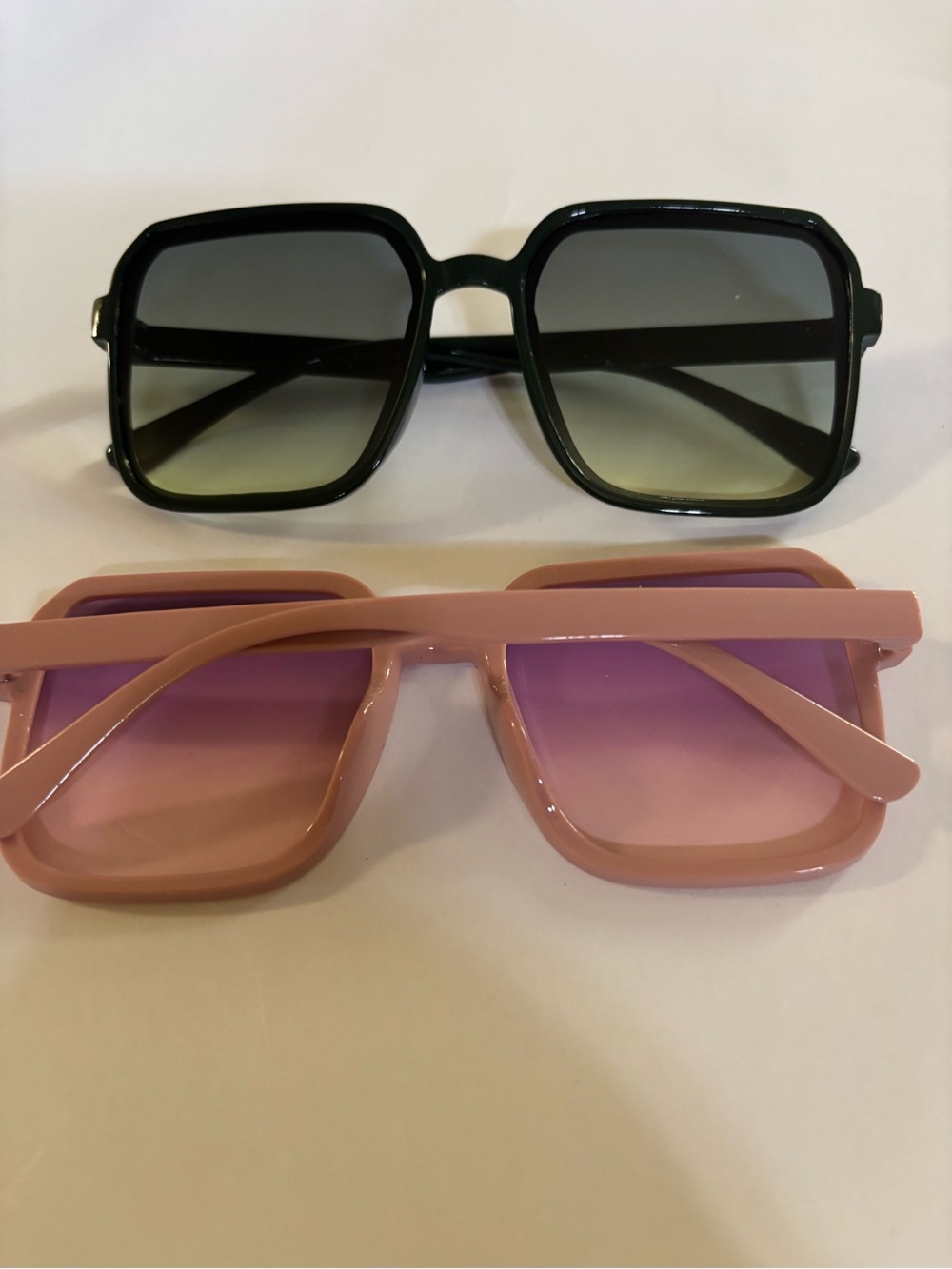 Women’s Square Sunglasses - Pink and Black Frames - Picture 4 of 4
